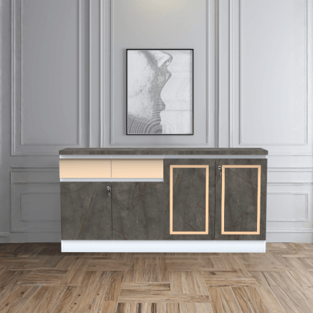 ตู้เตี้ย WISDOM DESIGN FURNITURE รุ่น GCS-161 160 ซม. สีขาว/บราวน์มาร์เบิ้ล_3